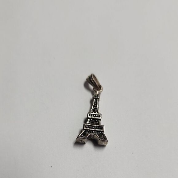 STERLING SILVER 925 EIFFEL TOWER CHARM PENDANT PARIS FRANCE LANDMARK - Picture 2 of 3